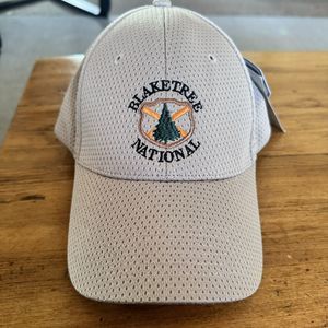 CAP AMERICA GOLF BLAKETREE NATIONAL Khaki Jersey Mesh Strap Back NWT